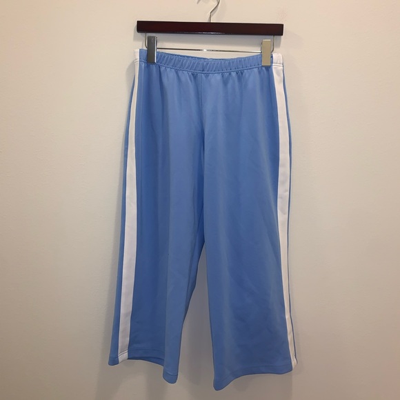 NY Jeans Light Blue & White Polyester Pants sz M - Picture 2 of 8